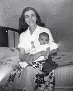 Mom and I shortly after my birth. 