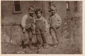 Mom as a young child in Patton, PA.  She is the one in the middle. 